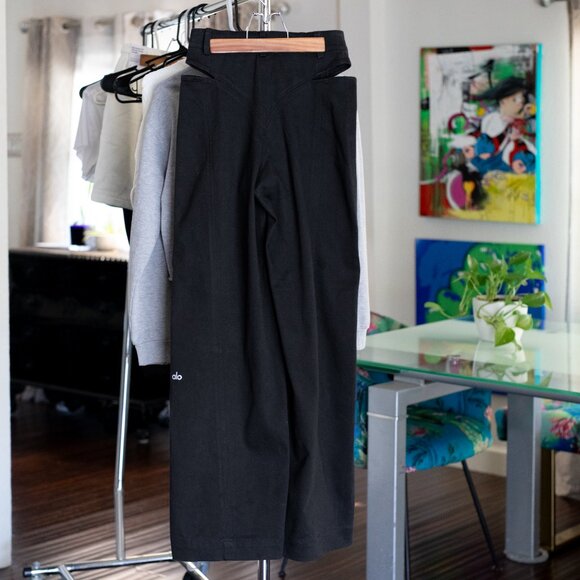 Alo High-Waist Risk Taker Trouser Black XS - Picture 3 of 11